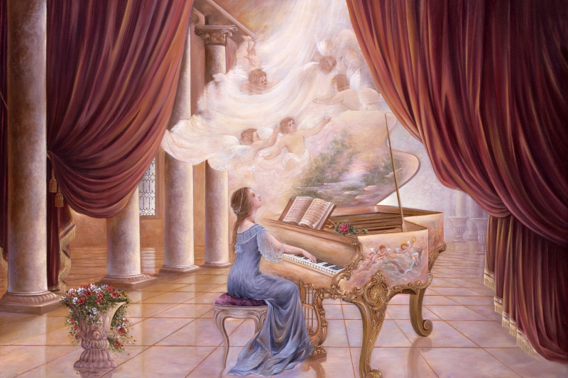 MYSTICAL MELODY by Master Alijan Alijanpour – Persian Miniature Painting
