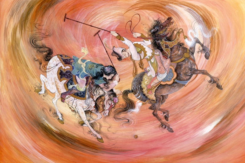 Polo by Master Alijan Alijanpour – Contemporary figurative painting
