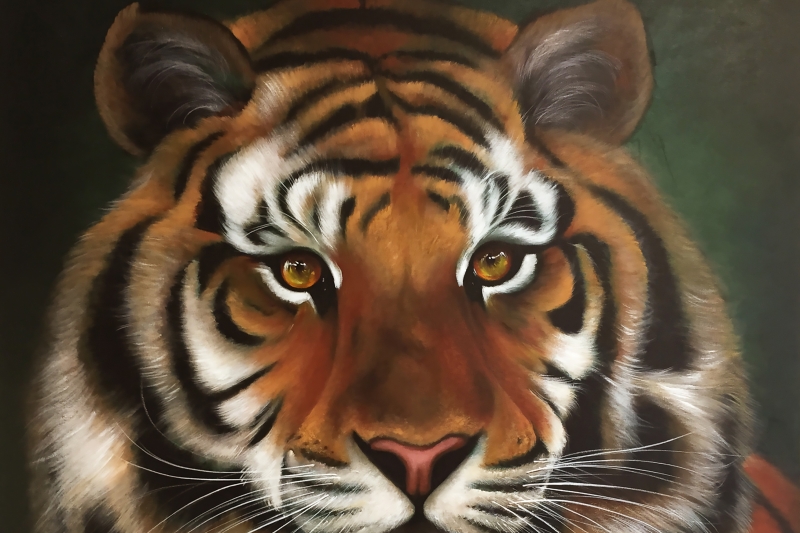 Quartz – Original Tiger Painting by Master Alijan Alijanpour